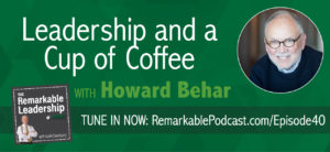 Howard Behar led Starbuck’s domestic business as President of North America, and he became the founding President of Starbucks International opening the very first store outside of North America in Japan. He is also the author of It’s Not About the Coffee and The Magic Cup. Today he joins Kevin to chat about servant leadership, growing your organization and finding joy in it all. He suggests that performance matters in all aspects of our lives and influence does not come from power but form serving other people
