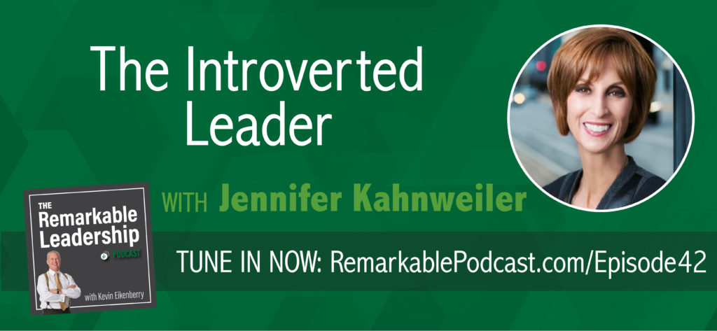 Can an introvert be an effective leader? Most definitely, according to Jennifer Kahnweiler, global speaker and bestselling author known as the “Champion of Introverts." Jennifer and Kevin discuss both introverts and extroverts, how we all fall on the scale somewhere, and how we can work with our opposite. 