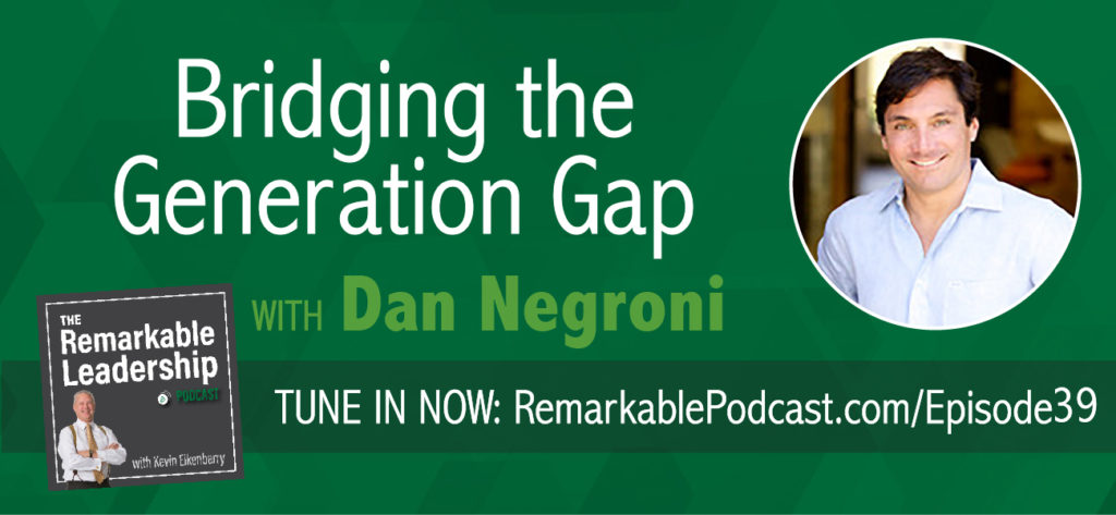 Per the Bureau of Labor Statistics, Millennials will be the largest generation in the workforce by the end of 2015. They bring a different bias and experience to the workplace and new ideas to relationships.  Dan Negroni, founder of Launchbox and author of Chasing Relevance, discusses how to relate with our colleagues and bridge that generation gap and improve employee engagement.  