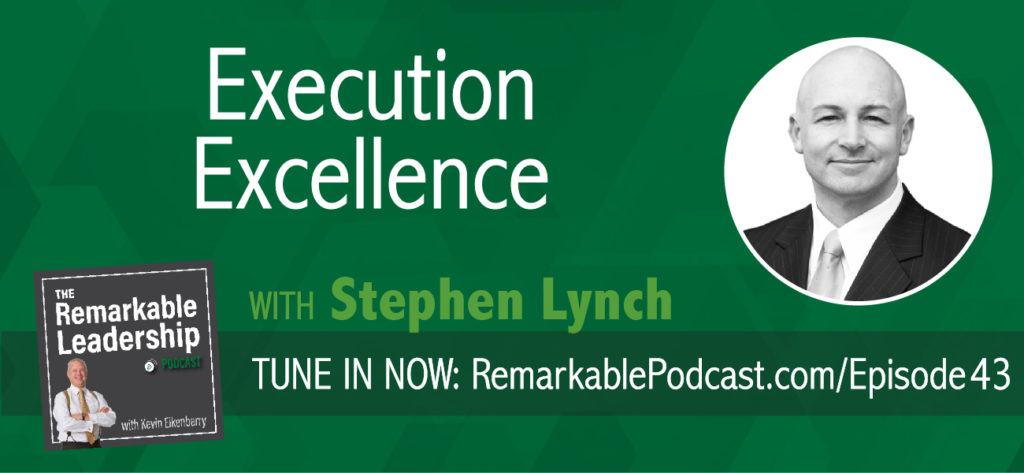It’s great to have goals and they will most likely fail without execution, according to Stephen Lynch. Stephen is the Head of Strategy and Consulting at RESULTS.com, a business productivity software platform. Stephen and Kevin discuss key elements for successful execution and how to find that “bigness balance”. Stephen also advises on how to create a core value statement, which can help lead to accountability.