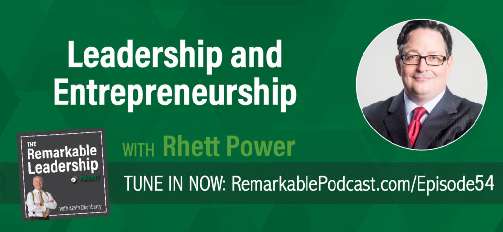 The Entrepreneur’s Book of Actions breaks down actions leaders/entrepreneurs can take to make small daily changes for a big impact. Rhett Power, award-winning entrepreneur (Wild Creations), consultant, speaker and author joins Kevin to talk about his book and his leadership journey. He shares insights on working without capital and how to persevere through the not so great times. 