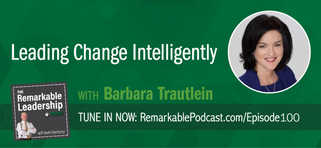 Research has shown that the same receptors fire in our brain when people are introduced to changes in social systems (like organizational change) as when we are in pain. It’s no wonder that 65% of business fail at organizational change. Barbara Trautein, Ph.D. joins Kevin to discuss change intelligence. She recognized we have tools to manage change and tools to develop leaders. She also realized that we were missing the tools to develop change leadership. She is the author of the best-selling book Change Intelligence:  Use the Power of CQ to Lead Change that Sticks and originator of the CQ System for Developing Change Intelligent Leaders and Organizations.