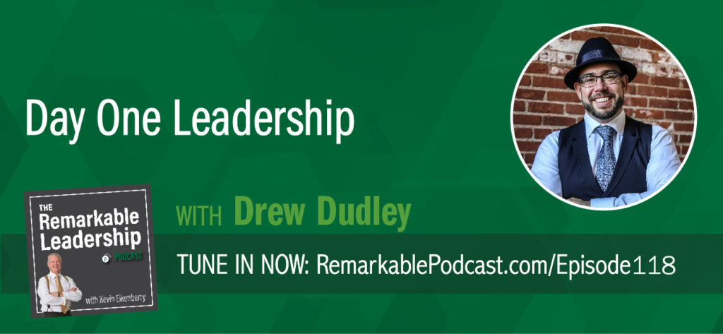 Drew Dudley believes we should consciously create moments of leadership. He is the founder of Day One Leadership and author of This Is Day One: A Practical Guide To Leadership That Matters. Drew joins Kevin to talk about leadership and personal growth. We need to celebrate moments of compassion and generosity every day; not just look at leadership in blocks of time. Regardless of your role, leadership moments happen all the time and begin at the same place for everyone, Day One.