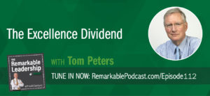 Tom Peters is known for many things, including being one of today’s greatest business minds. His first book, In Search of Excellence: Lessons from America’s Best-Run Companies (with Robert Waterman) was published in 1982 and may be considered the beginning of business books. Today he joins Kevin to share stories from his journey over the past 36 years and how we can use that information today. Further, he discusses his latest book, The Excellence Dividend: Meeting the Tech Tide with Work That Wows and Jobs That Last. AI is everywhere and Tom suggests that nothing will beat a dedicated workforce and a commitment to high-quality service or products.