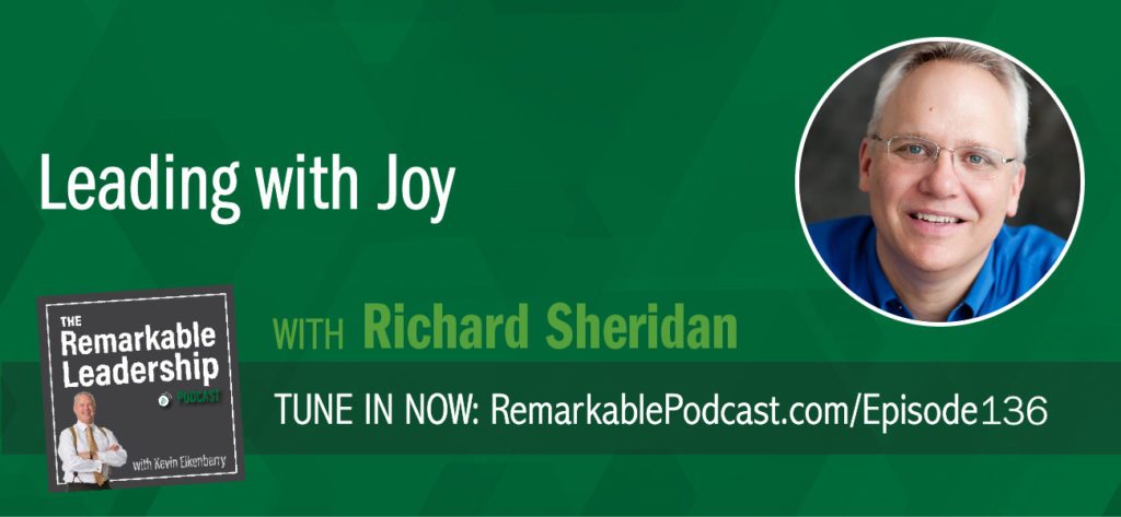 "What difference does JOY make in the workplace and how can you find JOY in leading others? Richard Sheridan joins Kevin to discuss how a joyful culture can bring about business results. He is the CEO and co-founder of Menlo Innovations and author of Joy, Inc.: How We Built a Workplace People Love and his latest book, Chief Joy Officer: How Great Leaders Elevate Human Energy and Eliminate Fear. Richard recognizes that leadership occurs at every level within an organization and challenges us to become a better version each day. Further, the people we are leading need to know we are real and we support their growth through our vulnerability.  Richard also says that if you are in the Ann Arbor area and want a tour, just reach out."