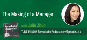 There are more new managers in the workplace than veterans. You must start somewhere. Julie Zhuo is the VP of Product Design at Facebook and the author of THE MAKING OF A MANAGER: What To Do When Everyone Looks to You. Julie found herself as a new manager years ago and after the celebration ended, she realized she wasn’t 100% sure what she was doing. She joins Kevin to discuss the transition to new leadership. There are opportunities to coach your new leader and opportunities for you to grow if you find yourself in that position. It starts with conversations and willingness to build relationships, even if it is uncomfortable
