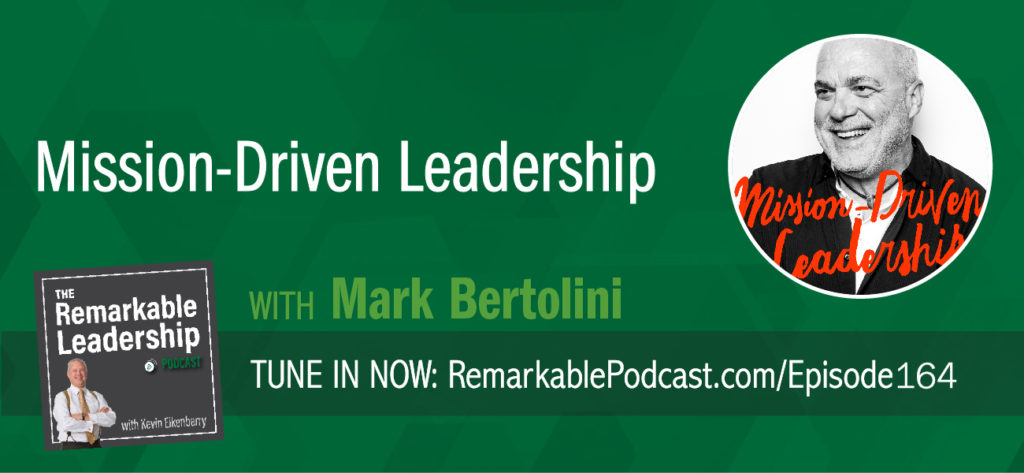 There are events in our lives that shape us. Events that make us think and re-think the way we do things. Mark Bertolini is no exception. Mark is the former chairman and CEO of Aetna and author of Mission-Driven Leadership: My Journey as a Radical Capitalist. He sits down with Kevin to share his stories; a child diagnosed with cancer, which made him a consumer of the health care industry and a ski accident, which forced him to ask for “help”. These events changed his perspective and he realized that maybe an iron-handed fist was not the best way to conduct business. Mark shares his lessons of empathy and talks about the progressive elimination of failure – not perfection. You need to continually get better and find not only ways but encourage, your folks to take care of each other and the mission of the company.