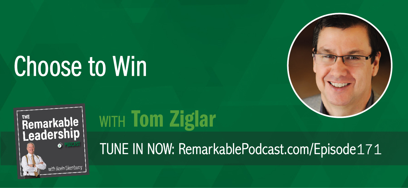 Tom Ziglar joins Kevin to talk about his new book Choose to Win: Transform Your Life, One Simple Choice at a Time, and yes, the name sounds familiar. Tom is the son of Zig Ziglar and joined his dad’s company in the warehouse, to sales, to management, and then on to leadership. Tom is proud of his dad’s legacy and carries on the Ziglar philosophy, “You can have everything in life you want if you will just help enough other people get what they want.” In his latest book, he builds upon those lessons and discusses how we can find our “why” make simple choices in our lives to build better habits, leading to greater success.