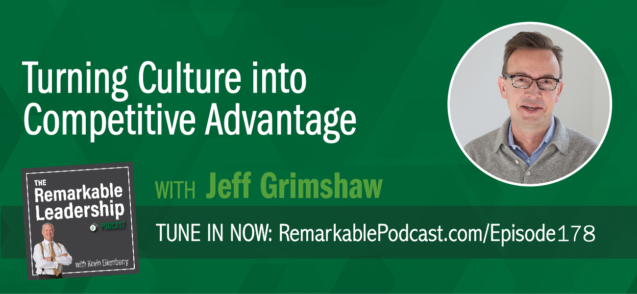Leaders are always transmitting signals, whether they are intentional or not. Teams take cues from their leaders to create a culture and your culture can give you a competitive advantage. Jeff Grimshaw works to align people with their strategy and is the co-author of Five Frequencies: Leadership Signals that Turn Culture into Competitive Advantage. With over 20 years of research, Jeff and his colleagues found leaders create a culture through their words and actions (their signals) on Five Frequencies. Jeff discusses these frequencies and gives examples to turn the culture you have into the culture you need.