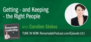If you are looking to recruit the best talent for your organization, you need to address the big issues in your organization. Caroline Stokes is the founder of FORWARD, an executive headhunting and executive coaching company and the author of Elephants Before Unicorns: Emotionally Intelligent HR Strategies to Save Your Company. She realized that just helping companies hire someone to fill a position was not enough. We need to remember the human element and she helps individuals and organizations adapt through emotional intelligence. Caroline suggests hiring should be thought of as a process, not just an event. She shares with Kevin her thoughts on authenticity about your brand and the importance of real and difficult conversations (not just make an impression) to recruit and retain the people who will make your organization successful.