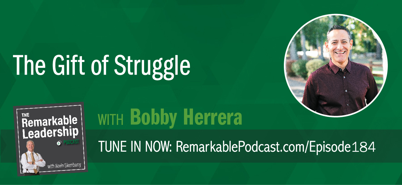 Whether you care to admit it, you have struggled. Whether it be school, in a relationship, or professionally. It is these challenges we face and how we overcome them that define who we are and offer perspective. Kevin sits down with Bobby Herrera, co-founder and CEO of the Populus Group and author of The Gift of Struggle: Life-Changing Lessons About Leading. Bobby understands that struggle precedes our transformation. That still does not make the struggle any easier. Bobby and Kevin discuss how we reframe the way we think about struggle and use to help us lead. He shares stories from his leadership journey and challenges us to share our stories (regardless of our level) to give our team the why; to connect. Now you all can figure out the how together.