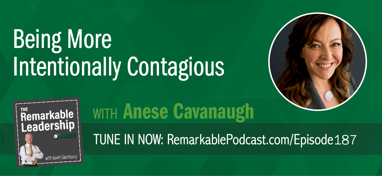 How do you show up for work? For home? Anese Cavanaugh believes we have the choice of how we show up, so we have the power. She is the creator of the IEP Method® (Intentional Energetic Presence®), and author of CONTAGIOUS CULTURE: Show Up, Set the Tone, and Intentionally Create an Organization That Thrives. Anese and Kevin talk about the leadership assets that are as important if not more so than the “hard skills.” These include intentions, energy, presence, self-care, and service mindset. When you have awareness of your leadership presence, you increase your credibility and the power to influence others.