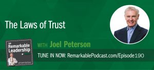 We currently live in a low trust culture. And we know trust is important for leaders, in good times and in times of stress, disruption, and turn-around. Kevin is joined by Joel Peterson, Chairman of JetBlue Airways, Founding Partner of Peterson Partners, and author of The 10 Laws of Trust. Joel shares some of those laws of trust and understands that organizations succeed when leaders and colleagues trust each other. Instead of worrying about micromanaging, jealousy, and office politics, teams are more creative and have a positive impact on the bottom line.