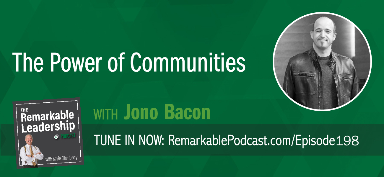 A community is a group of people who get together for a shared mission and are a network of experiences. Yet, it’s hard work to get build these communities. Jono Bacon is the author of People Powered: How Communities Can Supercharge Your Business, Brand, and Team. He joins Kevin to discuss why and how you bring people together. You can have communities within your organization and communities designed to build up your organization. Communities have the potential to grow your reputation, reduce customer service issues, produce content, and provide meaningful relationships with your customers. Jono shares examples of how to build a community and emphasizes that individuals want a sense of belonging and want do know they are doing meaningful work, so when building your community you need to define the value for the individual and the value for your organization.