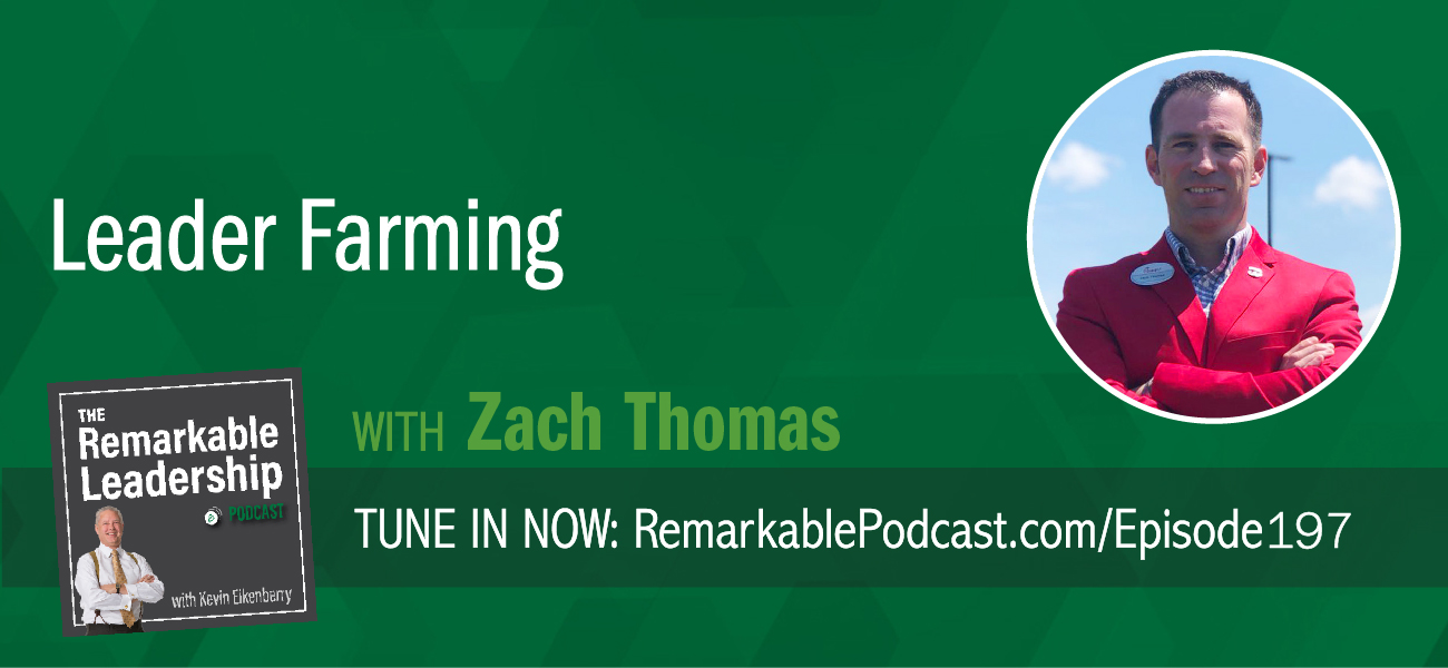 We use analogies all the time when we look at developing talent in our organizations. Zach Thomas is not only a farmer, but he grows people as well. Zach is a West Point grad., served as an Army Ranger instructor, and a college pastor. Today, Zach is the owner/operator of a Chick-fil-A franchise and author of Leader Farming: Growing Leaders to Grow Your Business. He had an “aha” moment when he looked at his leadership approach. He recognized the tough guy approach nor the love everybody and they will do the right thing approach were working. Zach and Kevin discuss the need for standards and boundaries in leadership. Zach shares a leadership strategy to balance results and relationships. This strategy addresses engagement, turn-over, and development of your team. Zach believes leaders should make a difference in the lives of their team and grow them to be the best version of themselves.