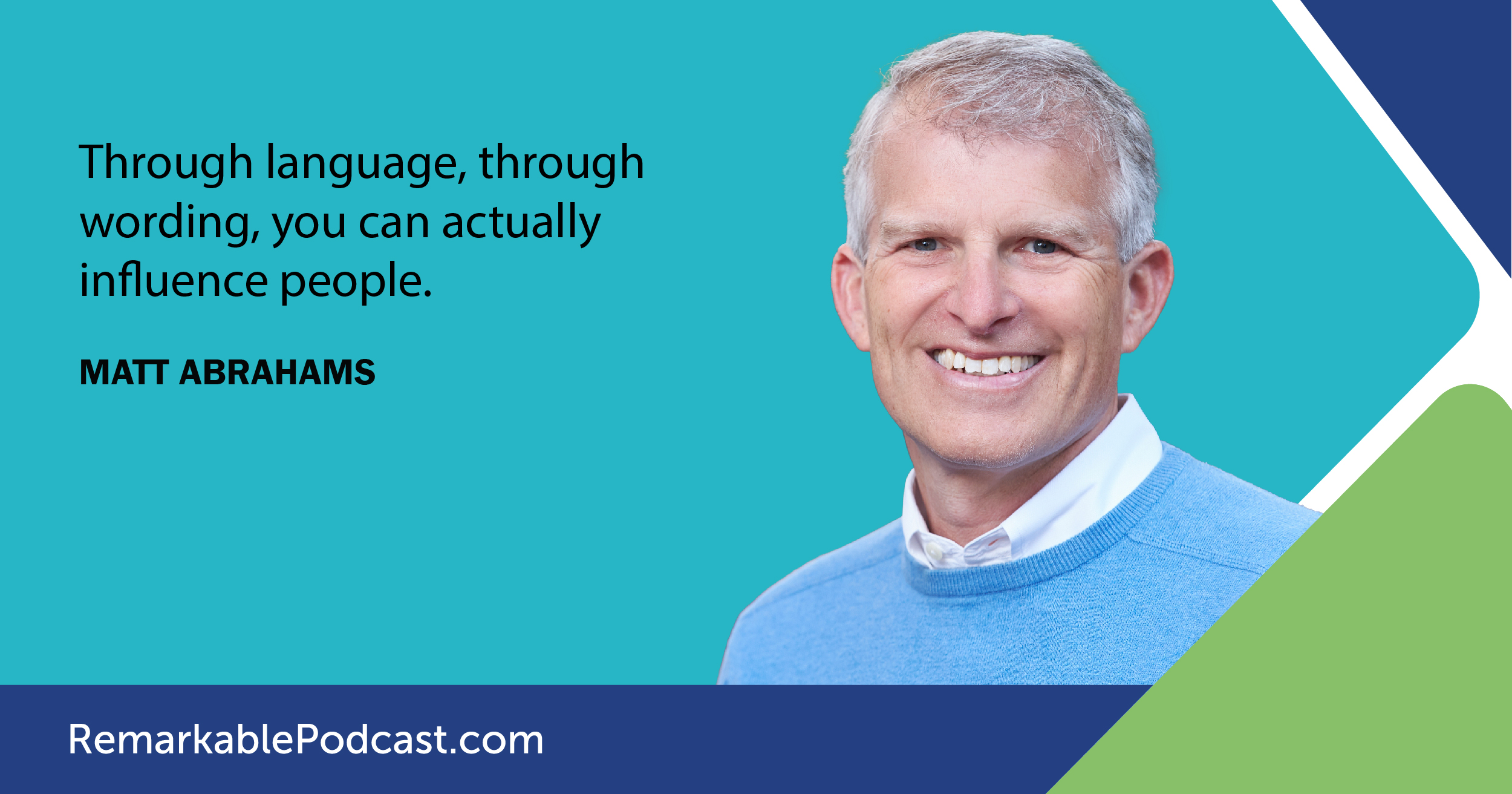 Through language, through wording, you can actually influence people. Said by Matt Abrahams
